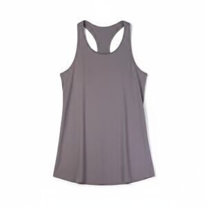 LULULEMON Womens Mesh Racerback Tank Top Gray Activewear Workout Minimalist Gym